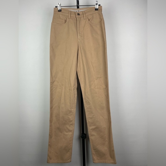 Bogner Khaki Tan High Waist Rough Straight Leg Pants - Picture 1 of 12